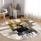 World Rug Gallery Contemporary Modern Abstract Area Rug 6' 6'' Round Gold 950GOLD6RND - alternate 1